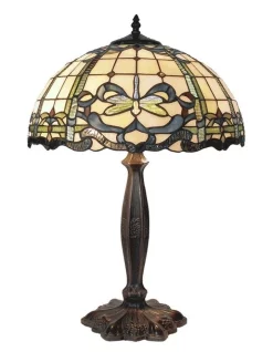 Promo 😀 G&G Bro Aurora Tiffany Table Lamp Large ✔️