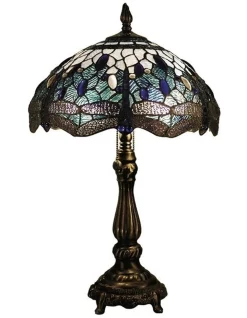 Top 10 😉 G&G Bro Blue Dragonfly Leadlight Tiffany Table Lamp 👏