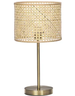 Promo 🛒 Cooper & Co St Lucia Rattan Table Lamp 50cm In Natural 🔔