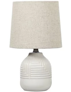Wholesale ⭐ Cooper & Co Maze Modern Ceramic Table Lamp 39cm In White 🤩