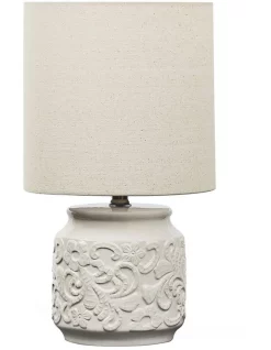 Deals 😀 Cooper & Co Florence Modern Ceramic Table Lamp 46cm In White ❤️