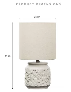 Deals ???? Cooper & Co Florence Modern Ceramic Table Lamp 46cm In White ❤️ -Oriel Lighting - shop unnamed file 1060