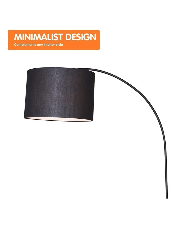 Brand new π Sarantino Metal Arc Arm Floor Lamp Stand Black Post In Round Shade Modern Reading Light π― - Image 3