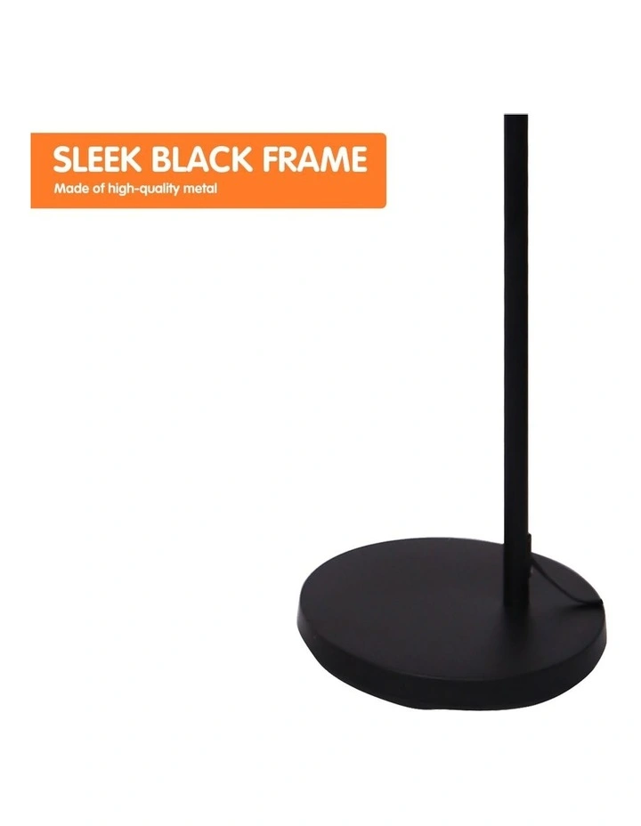 Brand new π Sarantino Metal Arc Arm Floor Lamp Stand Black Post In Round Shade Modern Reading Light π― - Image 4
