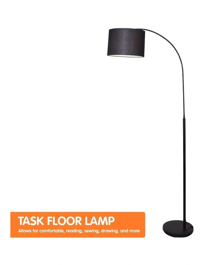 Brand new π Sarantino Metal Arc Arm Floor Lamp Stand Black Post In Round Shade Modern Reading Light π― - Image 5