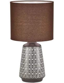 Cheapest ✔️ Oriel Lighting Moana Ceramic Table Lamp In Coffee 😉