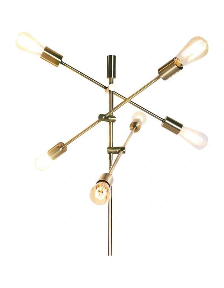 Outlet ???? Sarantino Sputnik Floor Lamp Metal With 6 Lights Gold ???? 2 Outlet ???? Sarantino Sputnik Floor Lamp Metal With 6 Lights Gold ???? - Image 2