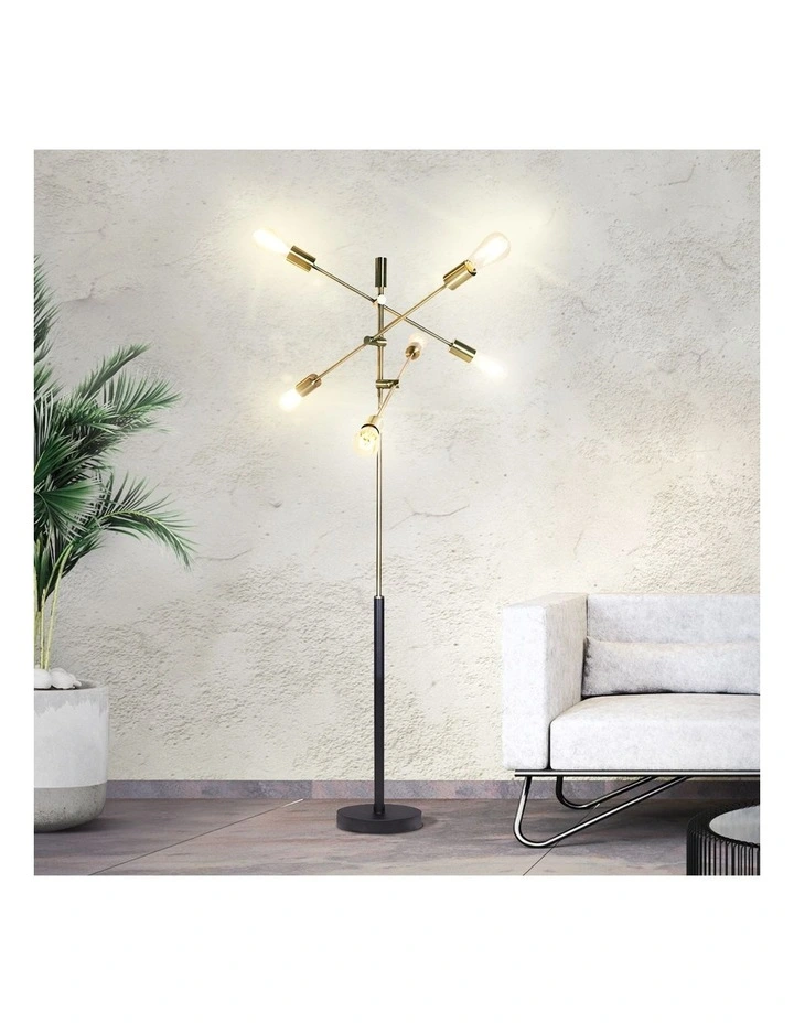 Outlet ???? Sarantino Sputnik Floor Lamp Metal With 6 Lights Gold ???? 3 Outlet ???? Sarantino Sputnik Floor Lamp Metal With 6 Lights Gold ???? - Image 3