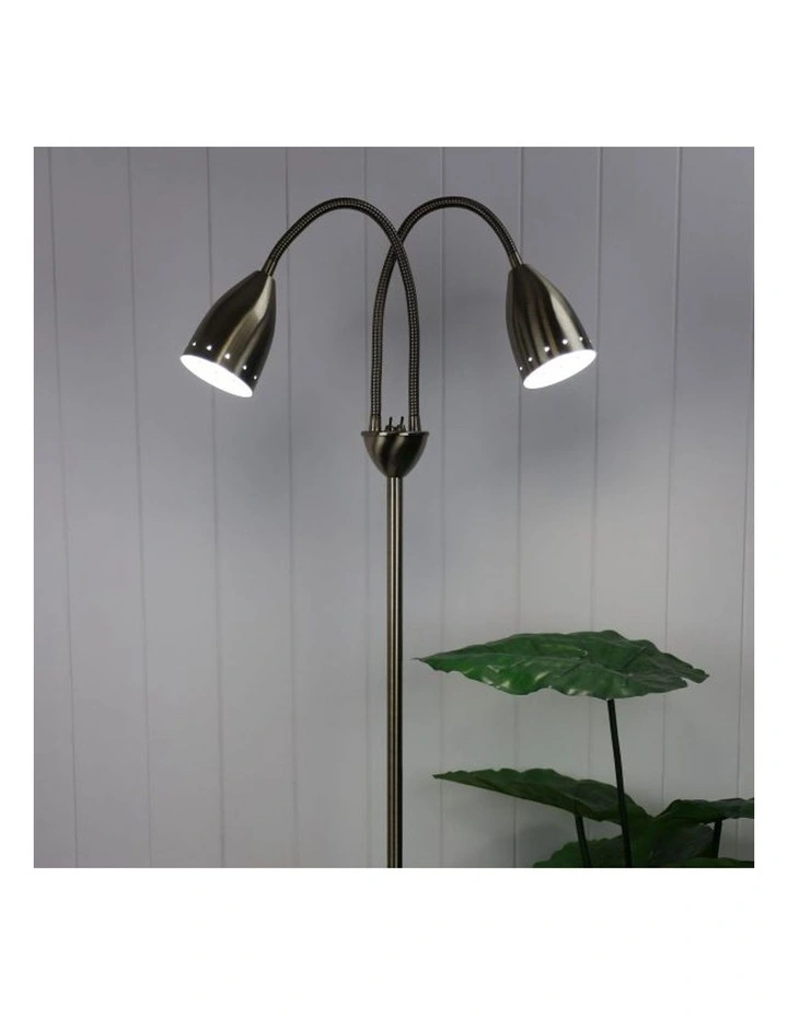 Budget βοΈ Oriel Lighting Stan Twin Floor Lamp Antique Brass π - Image 2