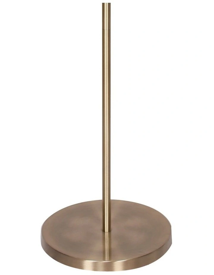 Best reviews of π Sarantino Metal Floor Lamp In Antique Brass Finish With Cream Linen Fabric Shade β - Image 2