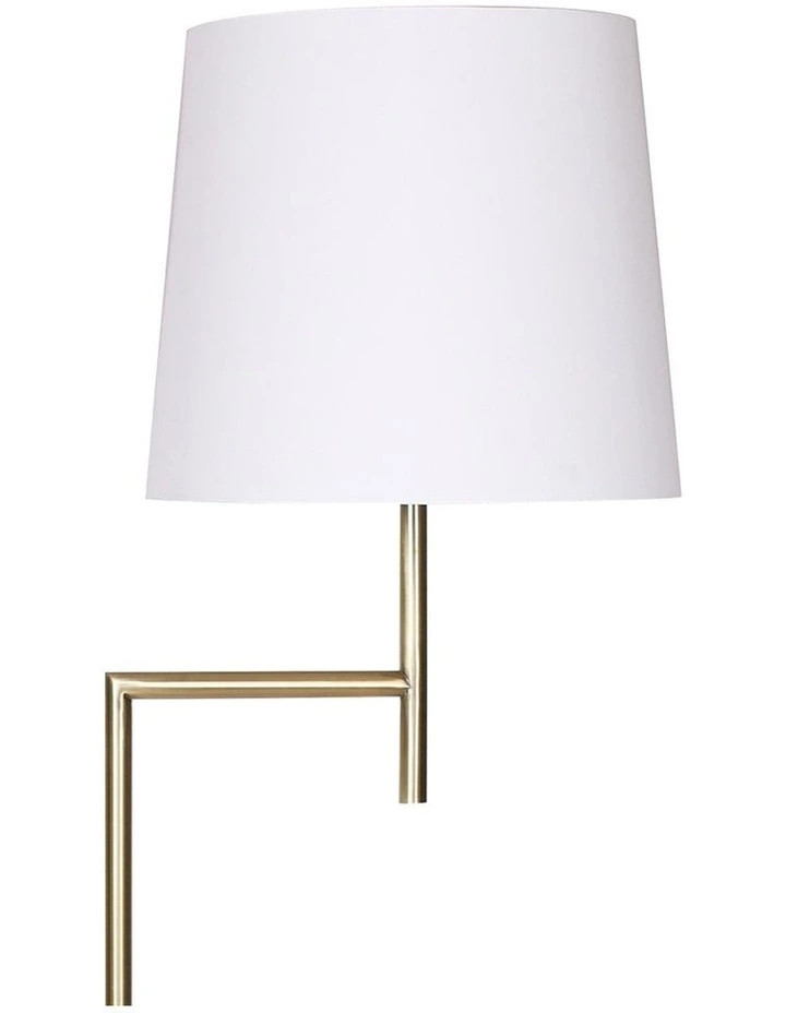 Best reviews of π Sarantino Metal Floor Lamp In Antique Brass Finish With Cream Linen Fabric Shade β - Image 3