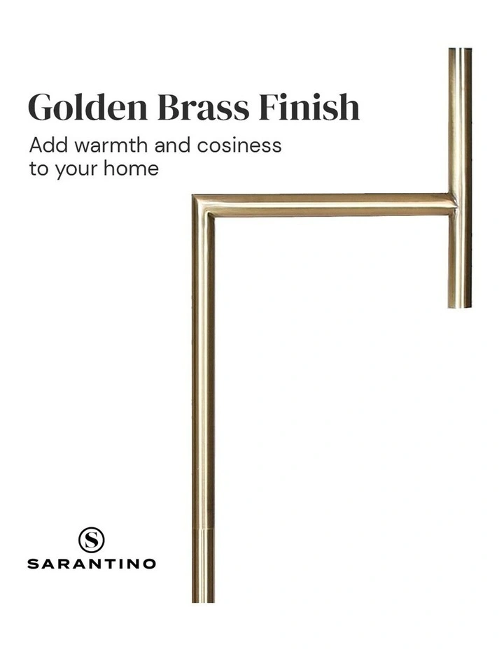 Best reviews of π Sarantino Metal Floor Lamp In Antique Brass Finish With Cream Linen Fabric Shade β - Image 5