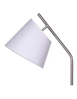 Alternative view of Best Pirce ???? Sarantino Metal Floor Lamp Nickel Finish With Black Marble Base ⭐