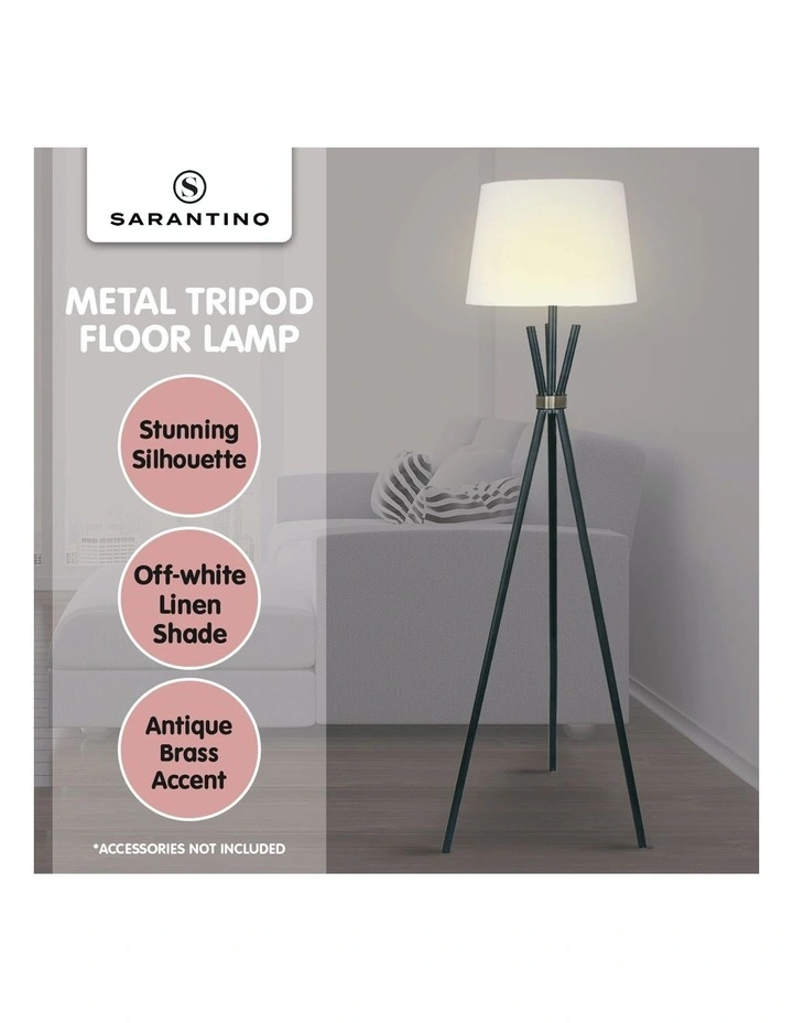 Coupon ❤️ Sarantino Tripod Floor Lamp Black ✨ 6 Coupon ❤️ Sarantino Tripod Floor Lamp Black ✨ - Image 6