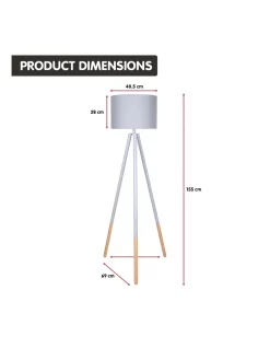 Alternative view of Best Pirce ???? Sarantino Nordic Minimalist Accent Light Tripod Floor Lamp Grey ????