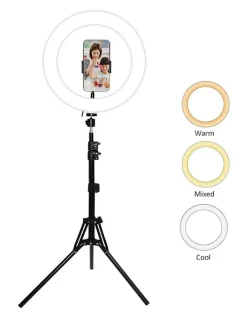 Buy 😉 Sansai Dimmable 13W LED Ring Light Tripod Stand F/Photography Makeup Lighting Recording 🔔