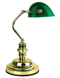 Best Sale ✨ Oriel Lighting Banker's Table Lamp(Switched) Polished Brass 🔔