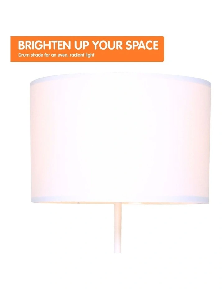 Best reviews of 𧨠Sarantino Metal Floor Lamp Stand Tripod In Round Shade Wooden Table Shelf White β - Image 3