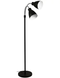 Cheapest ✔️ Oriel Lighting Retro Twin Floor Lamp Matt Black ⭐