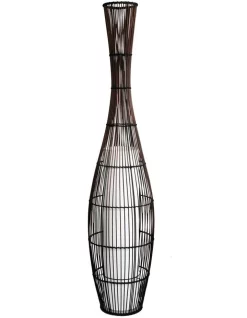 Best Pirce 🤩 Oriel Lighting Pekan Bamboo Floor Lamp Shade In White ✨