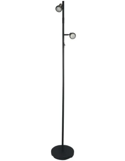 Outlet 😉 Oriel Lighting Daxam LED Twin Floor Lamp Black ✔️