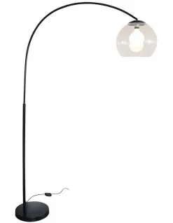 Best deal 🛒 Oriel Lighting Large Arc Floor Lamp With Acrylic Shade Black 🔥