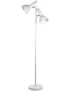 Budget 🧨 Oriel Lighting Vespa Twin Floor Lamp White ✨