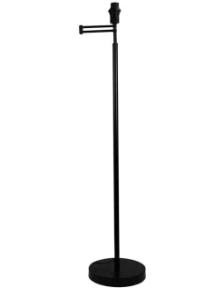 Discount 🎉 Oriel Lighting Kingston Swing Arm Floor Lamp Base Only Black 🛒