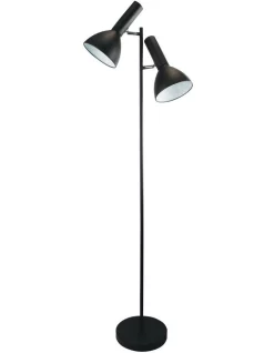 Flash Sale 🤩 Oriel Lighting Vespa Twin Floor Lamp Black 🔔