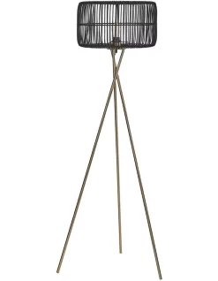 Best deal ❤️ Cooper & Co Martinique Floor Lamp 155cm In Black ⌛