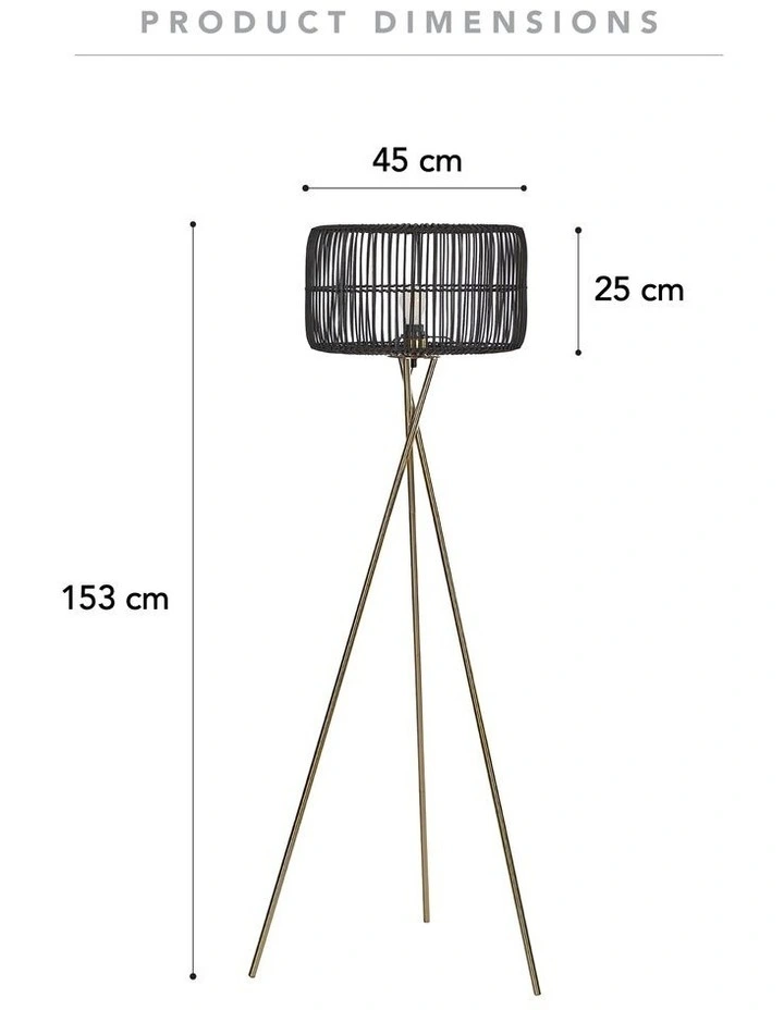 Best deal ❤️ Cooper & Co Martinique Floor Lamp 155cm In Black ⌛ 3 Best deal ❤️ Cooper & Co Martinique Floor Lamp 155cm In Black ⌛ - Image 3