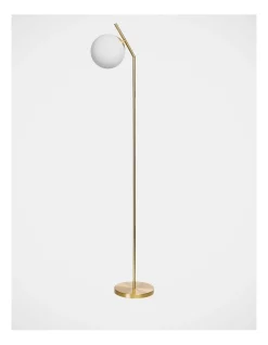 Cheap 🎁 Vue Reine Glass Ball Shaped Floor Lamp 166x38x25cm In Gold ⭐
