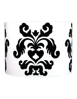 Best deal 🌟 Oriel Lighting 30cm Drum Shade White Cotton Flock White/Black ⭐