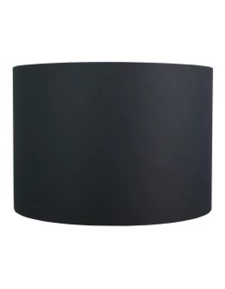 New ⭐ Oriel Lighting Drum Shade 30cm Cotton Black 👏