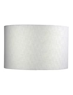 Best Pirce 🛒 Oriel Lighting 40cm Drum Lamp Shade Linen White ✔️
