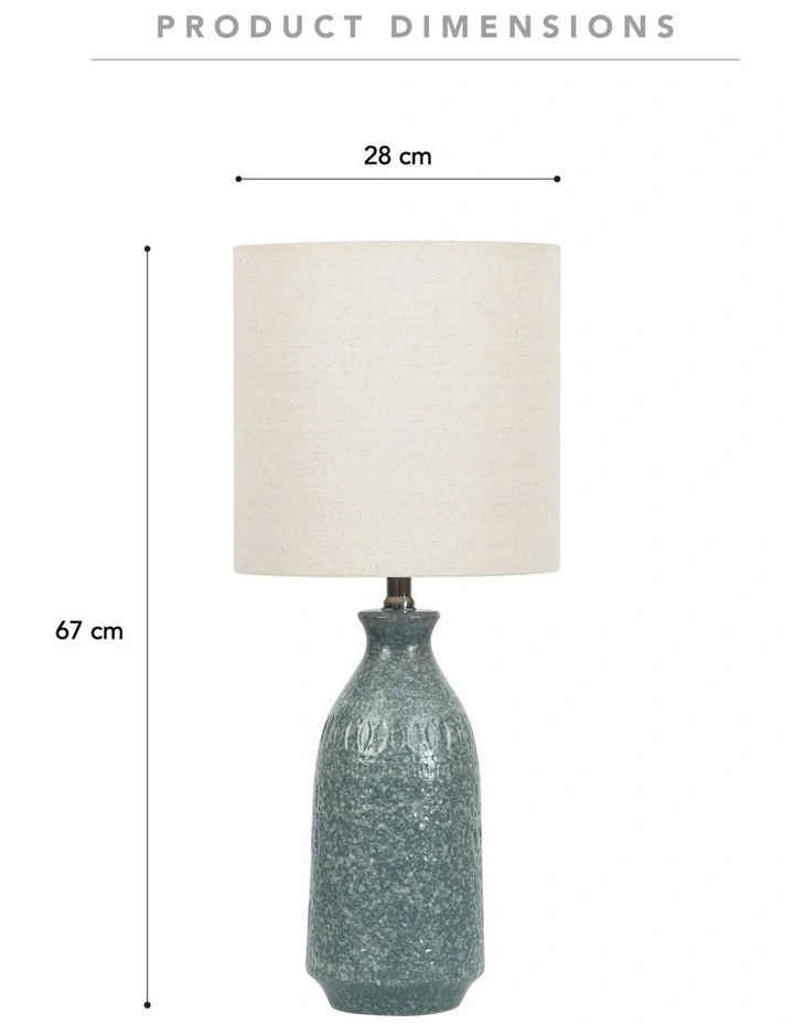 Wholesale π Cooper & Co Alanya Modern Ceramic Table Lamp 66cm In Sea Green/Cream π - Image 3