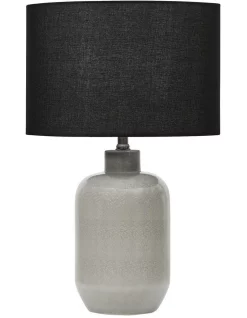 Best reviews of 🔥 Cooper & Co Logan Modern Ceramic Table Lamp 62cm In Grey 🎉