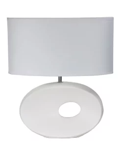 Cheapest ⭐ Oriel Lighting Louise Ceramic Table Lamp In White 🥰