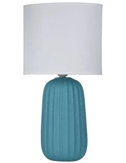 Wholesale 😀 Oriel Lighting Benjy Ceramic Table Lamp 25cm Blue 🛒