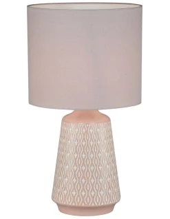 Deals 😍 Oriel Lighting Moana Ceramic Table Lamp In Pink ⌛