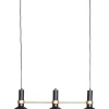 Budget 💯 Sarantino 3-Light Metal Retro Style Pendant Lamp In Black ⌛