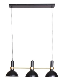 Budget 💯 Sarantino 3-Light Metal Retro Style Pendant Lamp In Black ⌛