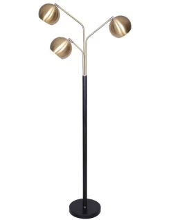 Buy ⌛ Sarantino Adjustable 3-Arm Arc Lamp With Gold Shades ⭐