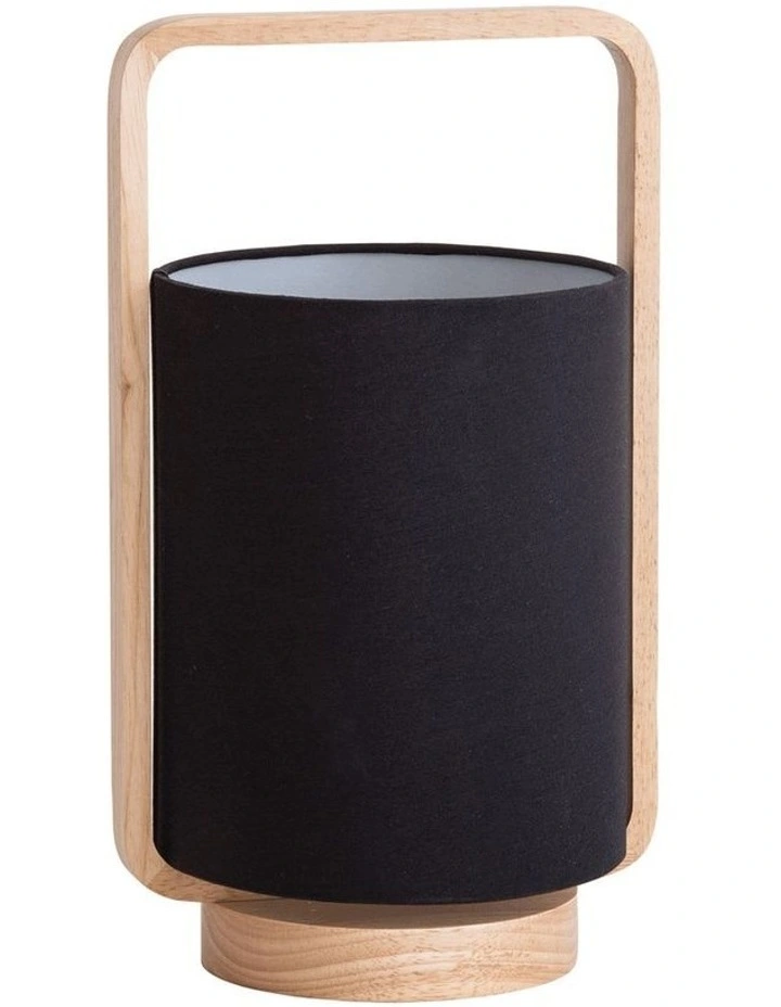 Flash Sale π Oriel Lighting Lucia Timber & Cotton Table Lamp Black β