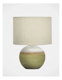 New 🧨 Australian House & Garden Douglas Green Stain Ceramic Table Lamp 37x27x27cm In Natural 🥰