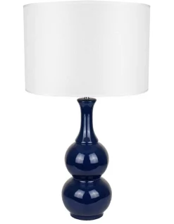 Promo ⌛ Lexi Lighting Pattery Barn Ceramic Table Lamp Blue 😀
