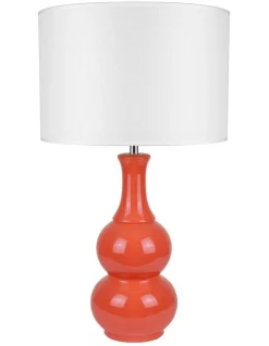 Flash Sale 💯 Lexi Lighting Pattery Barn Ceramic Table Lamp Orange 🧨