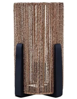 Outlet ✔️ Lexi Lighting Capsule Rattan Table Lamp Natural/Black 😍