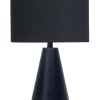 New ❤️ Sarantino Metal Table Lamp With Black Drum Shade ❤️