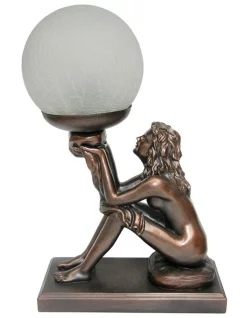 New ✔️ G&G Bro Sitting Art Deco Lamp Gold 🎁